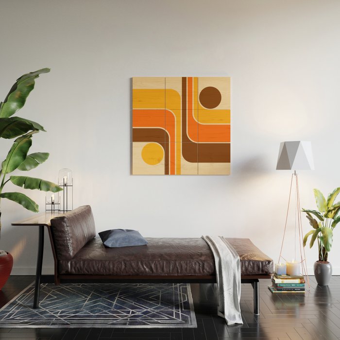 Mid Century Modern Decoration 721 Minimal  Wood Wall Art Gallery Image 2