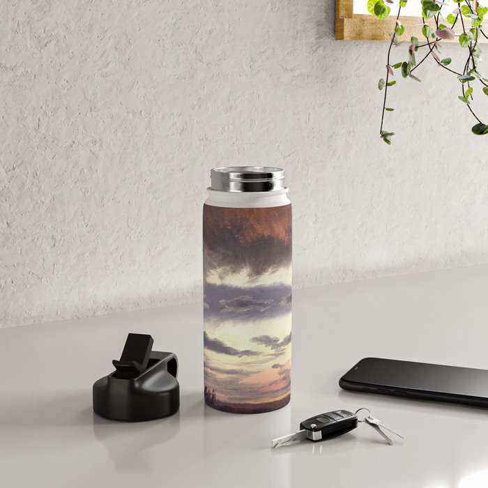 "Cloud Study" by Knud Baade, 1838 Water Bottle Gallery Image 4