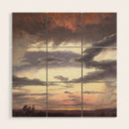 "Cloud Study" by Knud Baade, 1838 Wood Wall Art Gallery Image 1