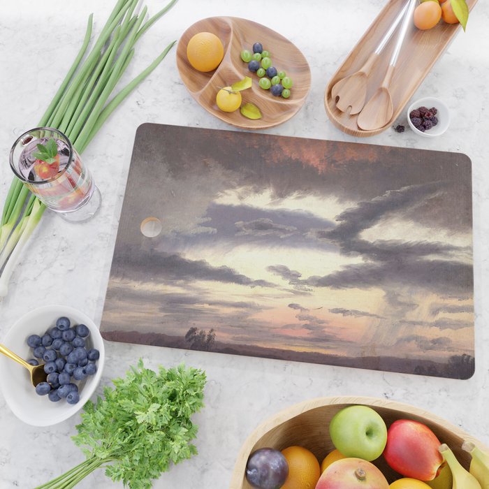 "Cloud Study" by Knud Baade, 1838 Cutting Board Gallery Image 2