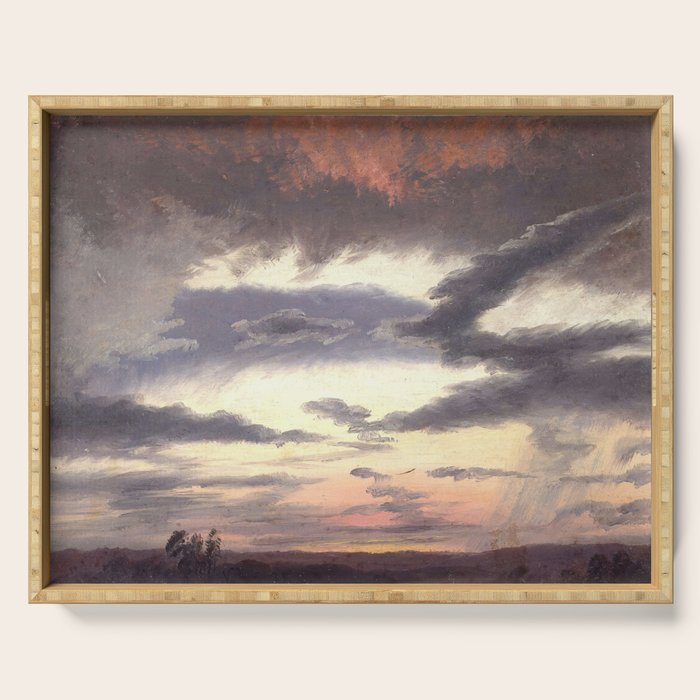 "Cloud Study" by Knud Baade, 1838 Serving Tray Gallery Image 1