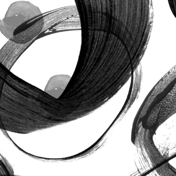 Modern abstract black white hand painted brushstrokes Coffee Mug Gallery Image 2
