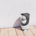 Modern abstract black white hand painted brushstrokes Travel Mug Gallery Image 4