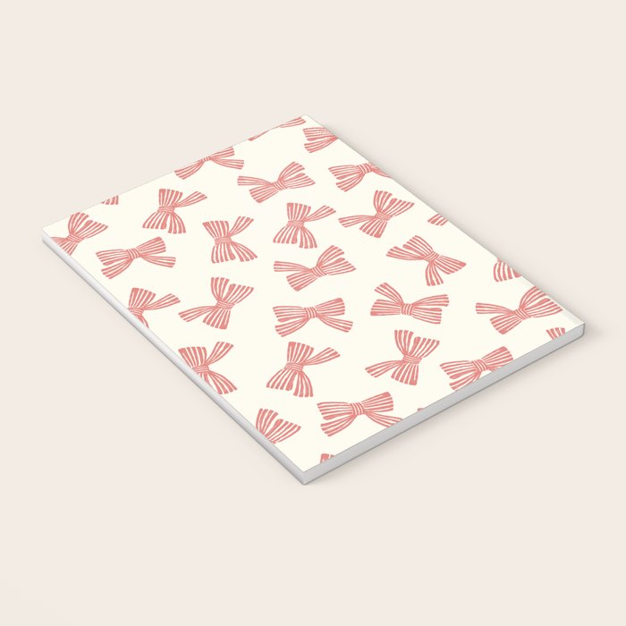 Pink Stripe Bow Ribbon Notebook Gallery Image 3