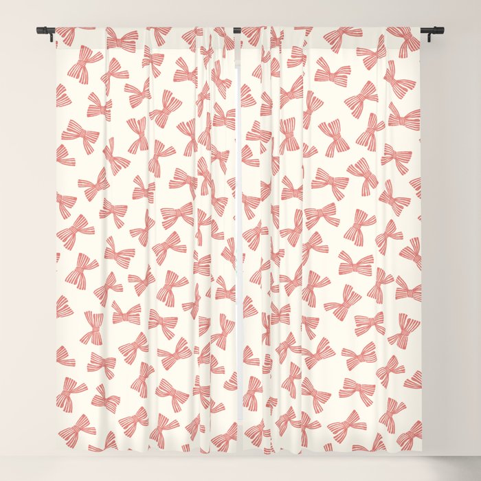 Pink Stripe Bow Ribbon Window Curtain Gallery Image 5