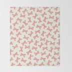 Pink Stripe Bow Ribbon Throw Blanket Gallery Image 2