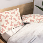 Pink Stripe Bow Ribbon Pillow Sham Gallery Image 2