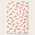 Pink Stripe Bow Ribbon Cutting Board Gallery Image 1