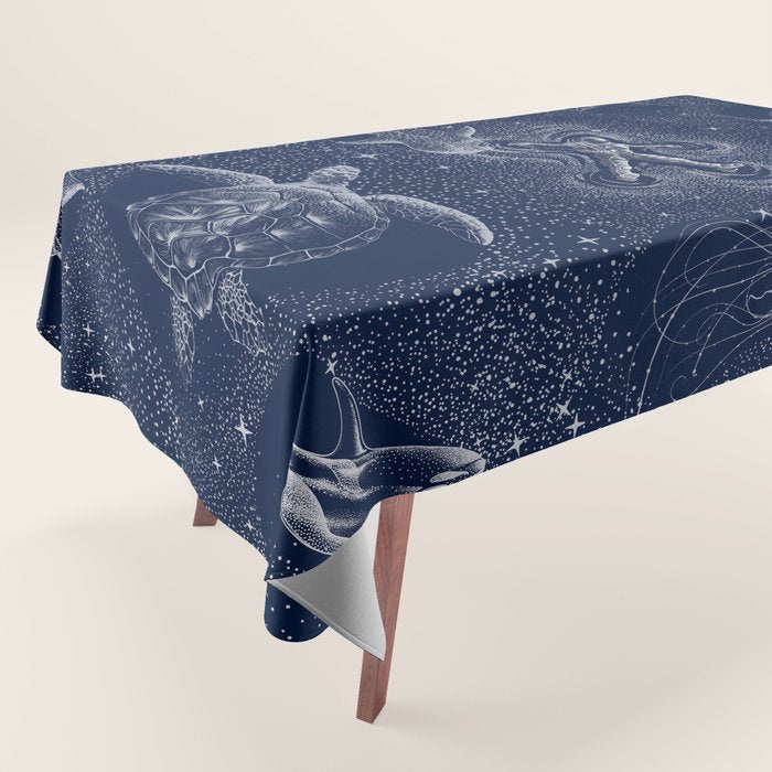 Cosmic Ocean with astronaut Tablecloth Gallery Image 1