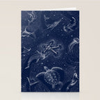Cosmic Ocean with astronaut Stationery Card Gallery Image 2