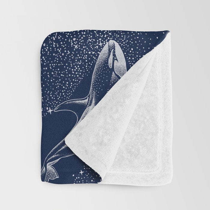 Cosmic Ocean with astronaut Throw Blanket Gallery Image 3