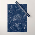 Cosmic Ocean with astronaut Wrapping Paper Gallery Image 1