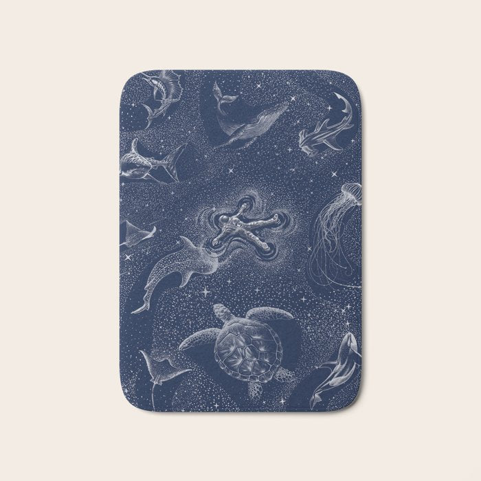 Cosmic Ocean with astronaut Bath Mat Gallery Image 1
