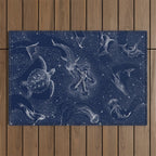Cosmic Ocean with astronaut Outdoor Rug Gallery Image 1