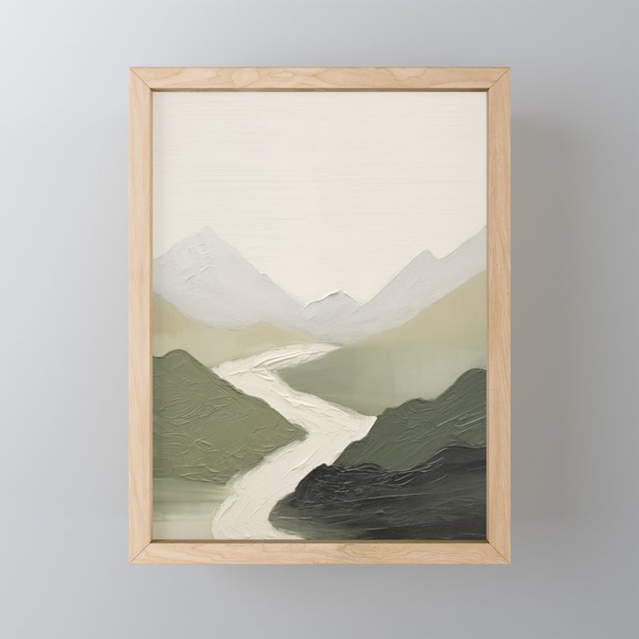 Sage Landscape Painting I Mini Art Print Gallery Image 1
