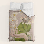 Minimal Collage/ Hand, Plants and Butterflies 8 Comforter Gallery Image 6