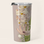 Minimal Collage/ Hand, Plants and Butterflies 8 Travel Mug Gallery Image 3