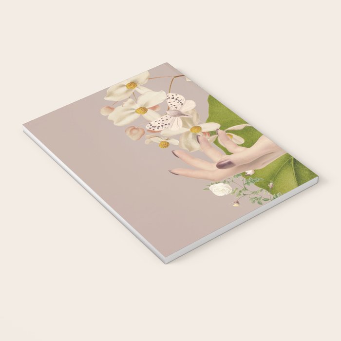 Minimal Collage/ Hand, Plants and Butterflies 8 Notebook Gallery Image 3