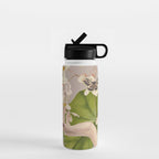 Minimal Collage/ Hand, Plants and Butterflies 8 Water Bottle Gallery Image 1