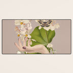 Minimal Collage/ Hand, Plants and Butterflies 8 Desk Mat Gallery Image 3