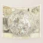 Star map of the Southern Starry Sky Wall Tapestry Gallery Image 4