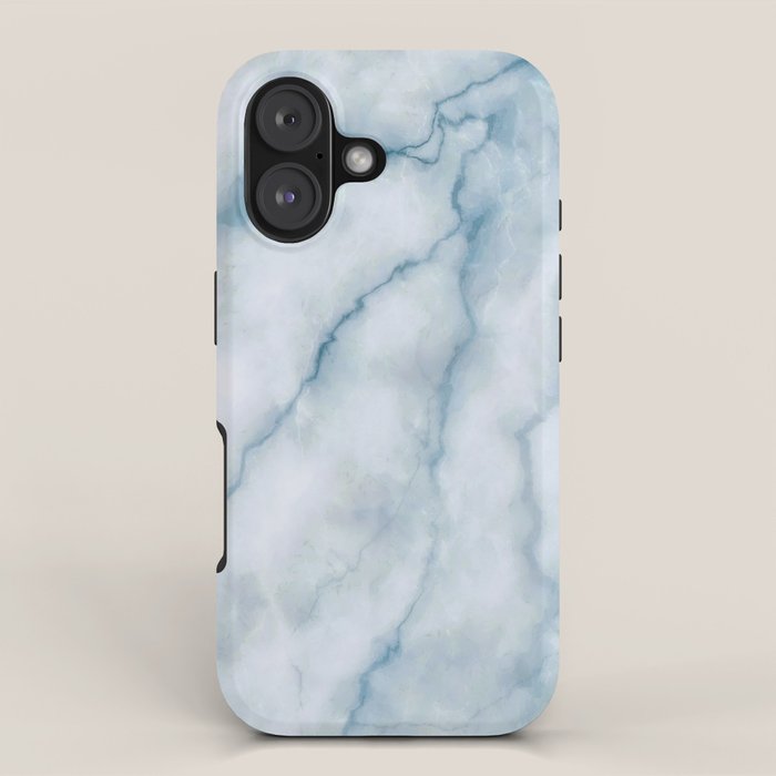 Light blue marble texture iPhone Case Gallery Image 1