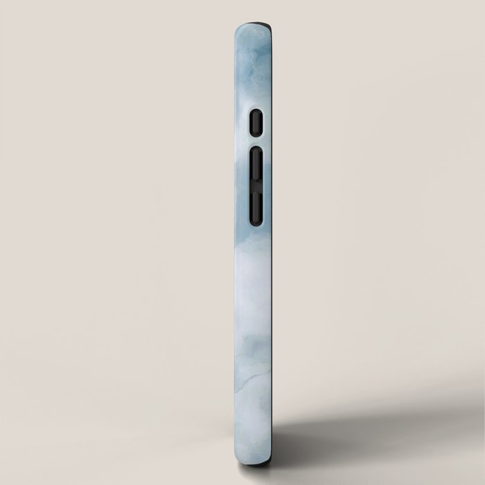 Light blue marble texture iPhone Case Gallery Image 2