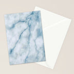 Light blue marble texture Stationery Card Gallery Image 2