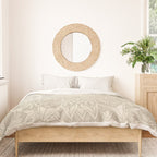 Elegant art deco mandala sacred geometry soft gold Duvet Cover Gallery Image 3