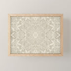 Elegant art deco mandala sacred geometry soft gold Mini Art Print Gallery Image 1