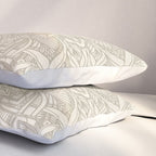Elegant art deco mandala sacred geometry soft gold Pillow Sham Gallery Image 3