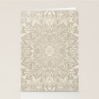 Elegant art deco mandala sacred geometry soft gold Stationery Card Gallery Image 2