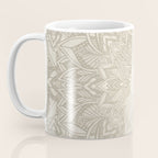 Elegant art deco mandala sacred geometry soft gold Coffee Mug Gallery Image 3
