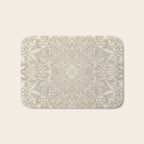 Elegant art deco mandala sacred geometry soft gold Bath Mat Gallery Image 1
