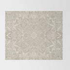 Elegant art deco mandala sacred geometry soft gold Throw Blanket Gallery Image 2