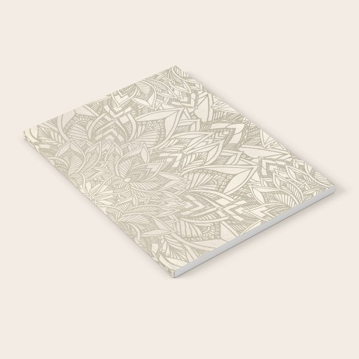 Elegant art deco mandala sacred geometry soft gold Notebook Gallery Image 2