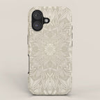 Elegant art deco mandala sacred geometry soft gold iPhone Case Gallery Image 1