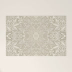 Elegant art deco mandala sacred geometry soft gold Welcome Mat Gallery Image 1