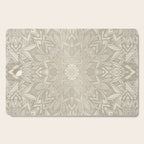 Elegant art deco mandala sacred geometry soft gold Cutting Board Gallery Image 1