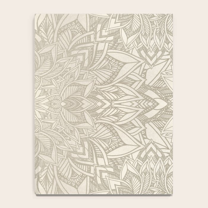 Elegant art deco mandala sacred geometry soft gold Notebook Gallery Image 4