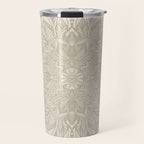 Elegant art deco mandala sacred geometry soft gold Travel Mug Gallery Image 1