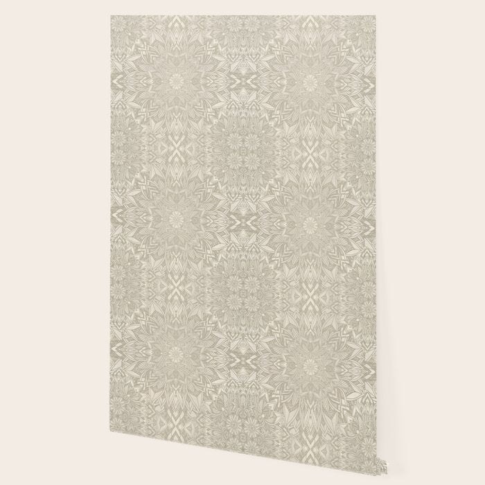 Elegant art deco mandala sacred geometry soft gold Wallpaper Gallery Image 2