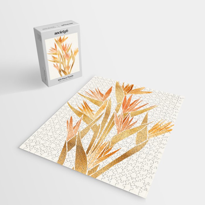 Metallic Gold Bird of Paradise Jigsaw Puzzle Gallery Image 2