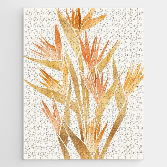 Metallic Gold Bird of Paradise Jigsaw Puzzle Gallery Image 1