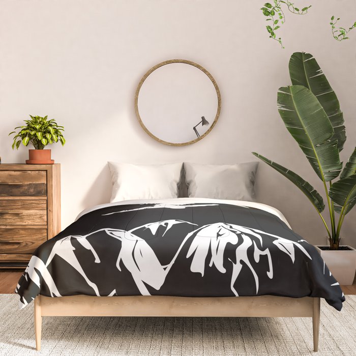 Rocky Mountain Snowboarder Catching Air Comforter Gallery Image 3