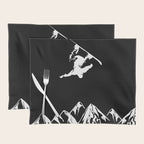Rocky Mountain Snowboarder Catching Air Placemat Gallery Image 1
