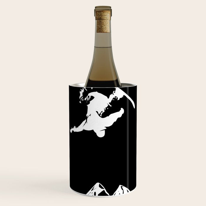 Rocky Mountain Snowboarder Catching Air Wine Chiller Gallery Image 1