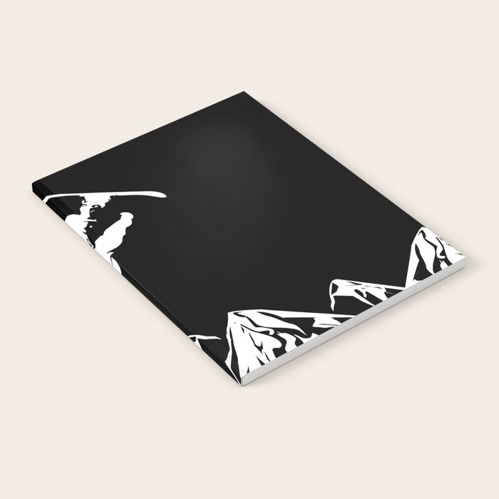 Rocky Mountain Snowboarder Catching Air Notebook Gallery Image 1