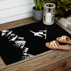 Rocky Mountain Snowboarder Catching Air Outdoor Rug Gallery Image 2