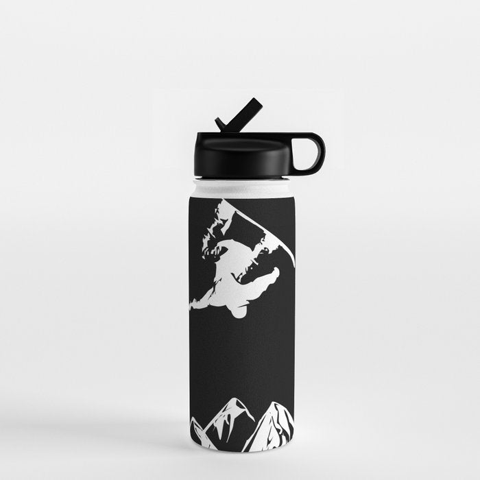 Rocky Mountain Snowboarder Catching Air Water Bottle Gallery Image 1